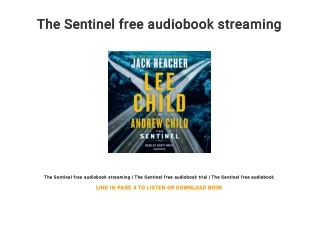 The Sentinel free audiobook streaming