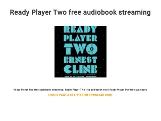 Ready Player Two free audiobook streaming