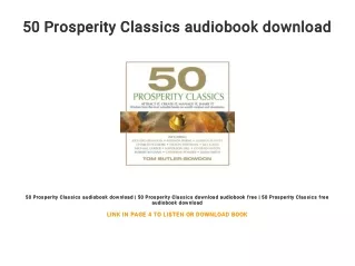 50 Prosperity Classics audiobook download
