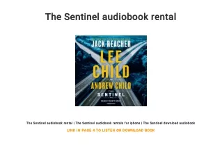 The Sentinel audiobook rental