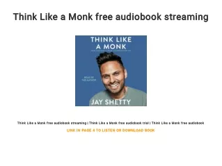 Think Like a Monk free audiobook streaming