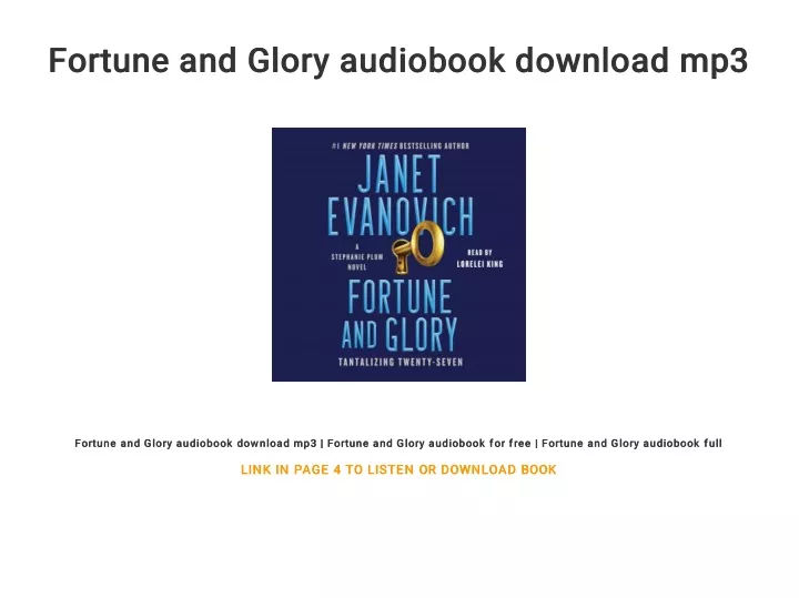 fortune and glory audiobook download mp3 fortune