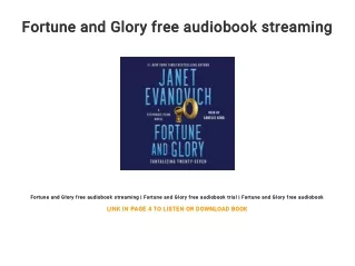 Fortune and Glory free audiobook streaming