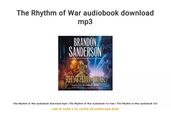 the rhythm of war audiobook download the rhythm