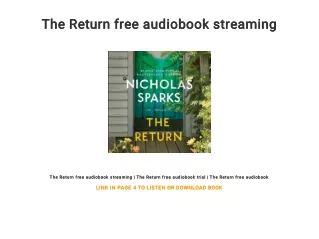 The Return free audiobook streaming