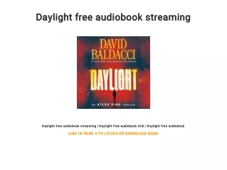 Daylight free audiobook streaming