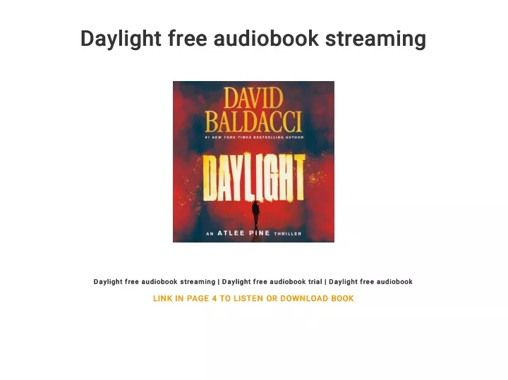 daylight free audiobook streaming daylight free