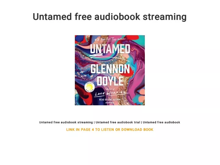 untamed free audiobook streaming untamed free
