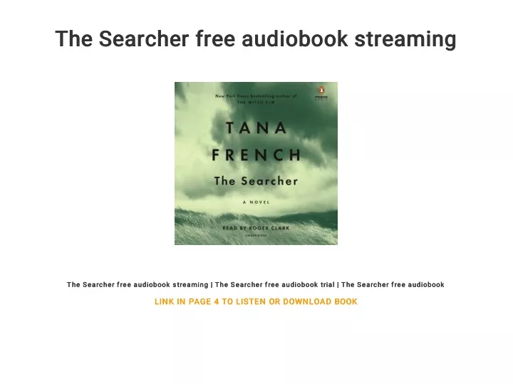 the searcher free audiobook streaming