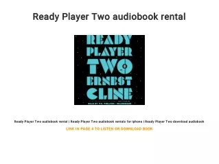 Ready Player Two audiobook rental