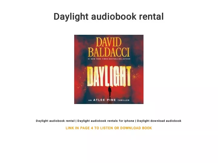 daylight audiobook rental daylight audiobook