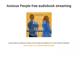 Anxious People free audiobook streaming