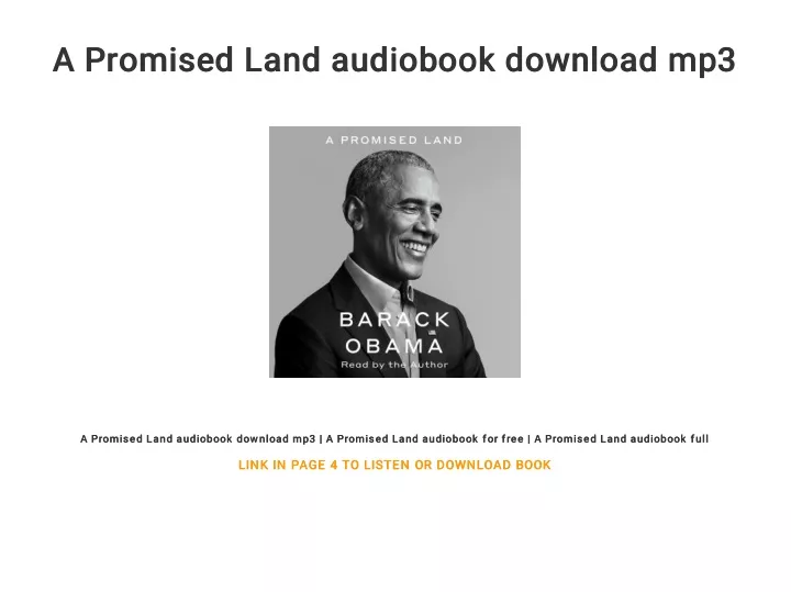 a promised land audiobook download mp3 a promised