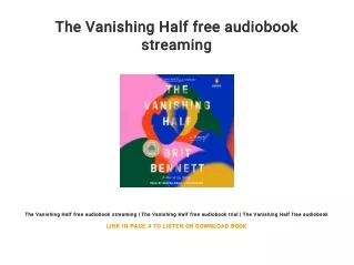 The Vanishing Half free audiobook streaming