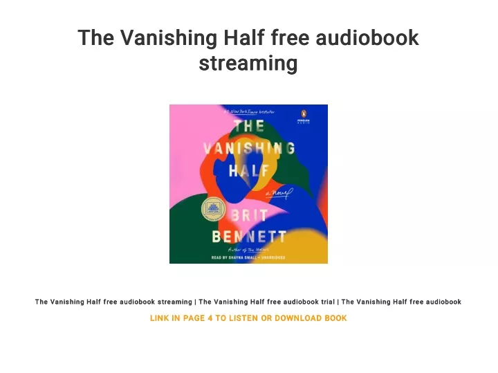 the vanishing half free audiobook the vanishing