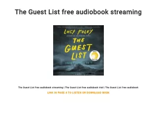 The Guest List free audiobook streaming