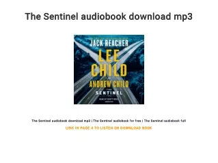 The Sentinel audiobook download mp3