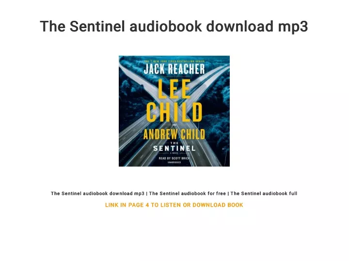 the sentinel audiobook download mp3 the sentinel