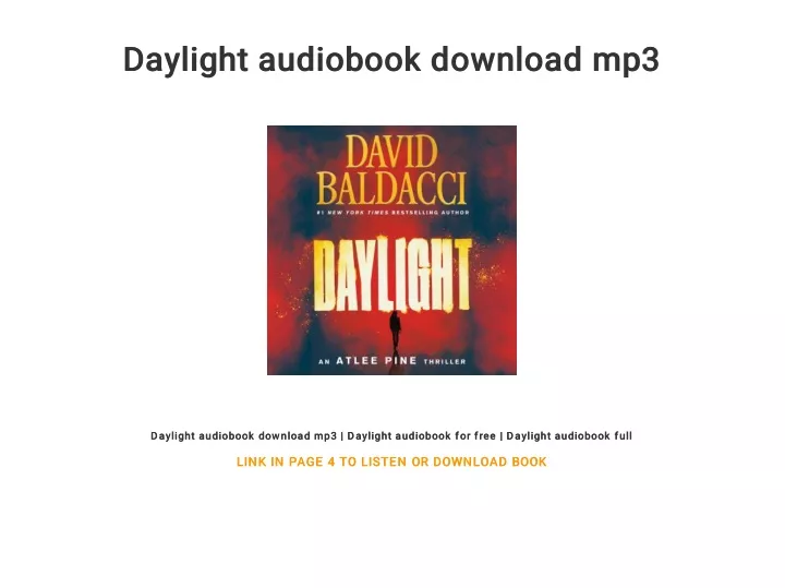 daylight audiobook download mp3 daylight