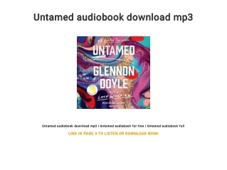 Untamed audiobook download mp3