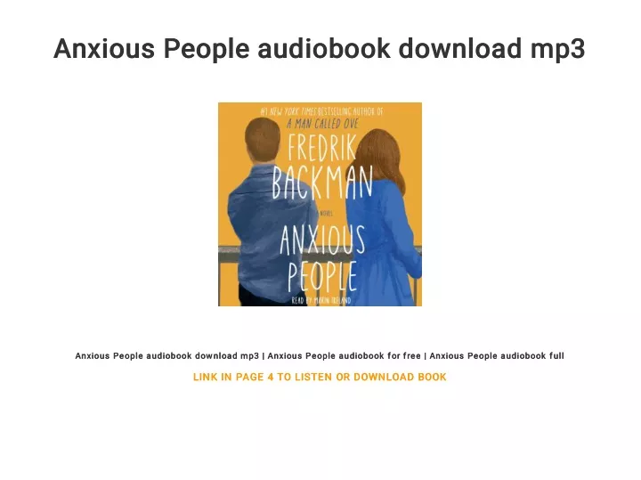 anxious people audiobook download mp3 anxious