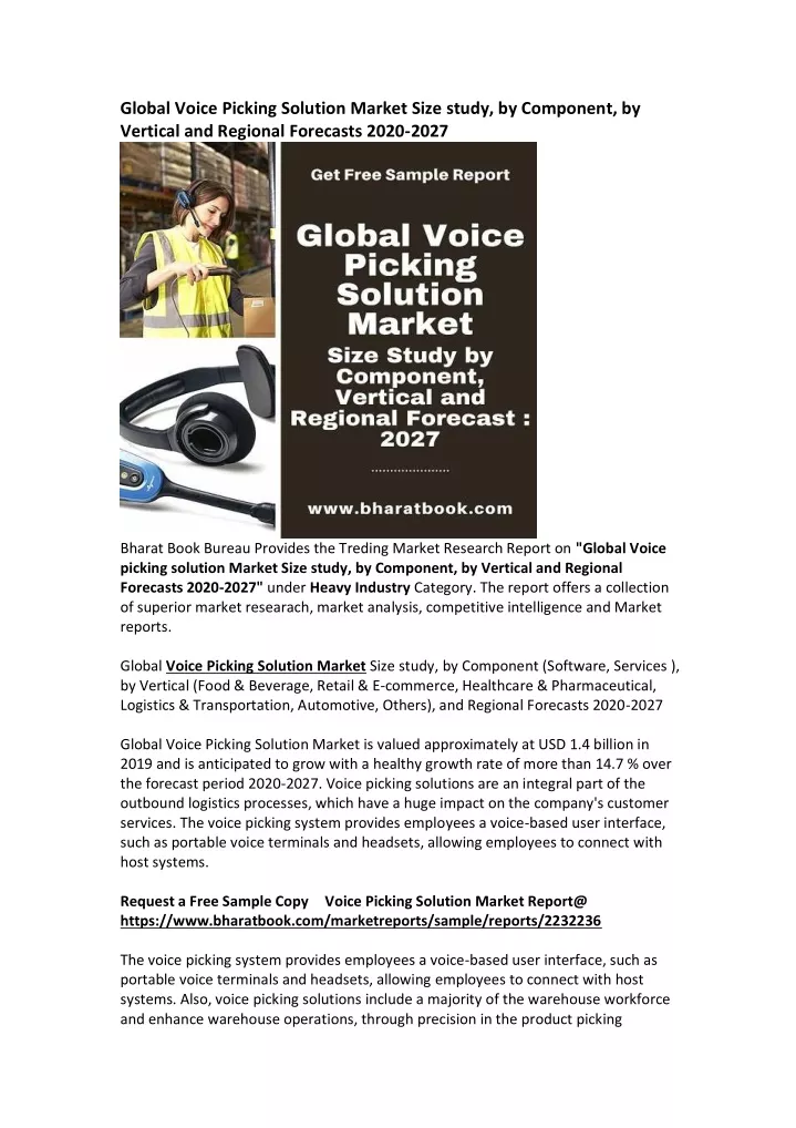 global voice picking solution market size study