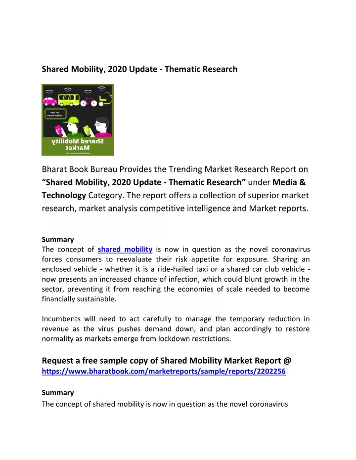 shared mobility 2020 update thematic research