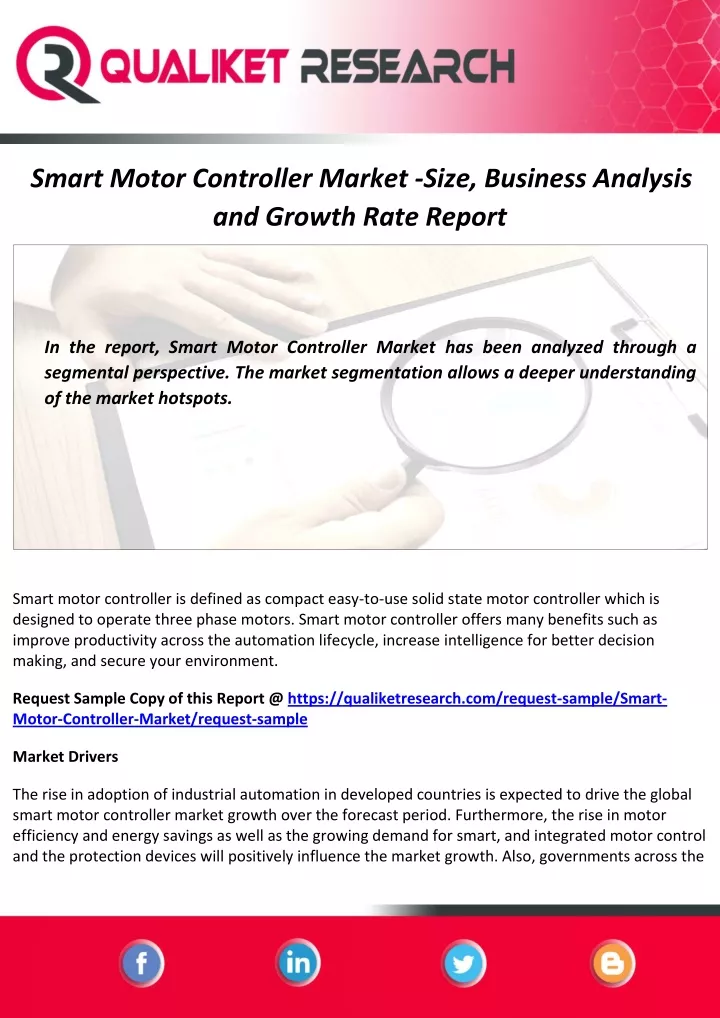 smart motor controller market size business