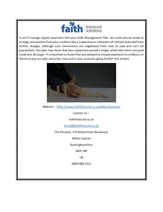Debt Solutions | Faithfinancial.co.uk