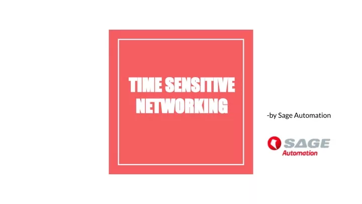 time sensitive time sensitive networking