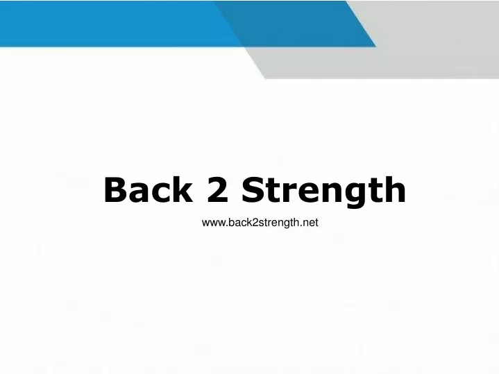 back 2 strength