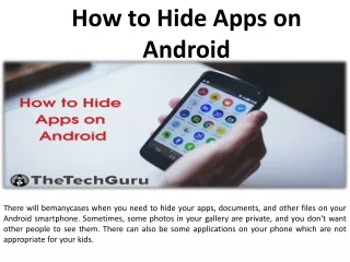 How Can I Hide Android Apps?
