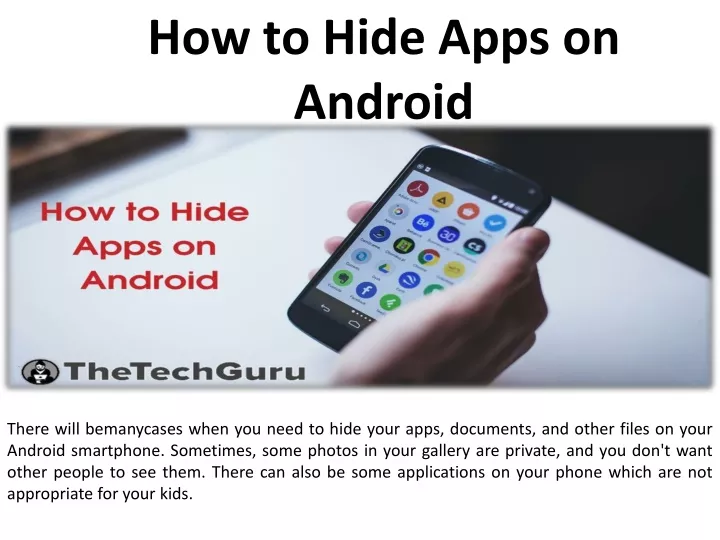 how to hide apps on android