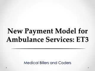 new payment model for ambulance services et3
