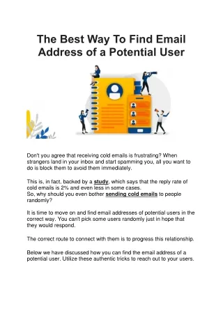 the best way to find email address of a potential