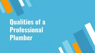 Qualities of a Professional Plumber