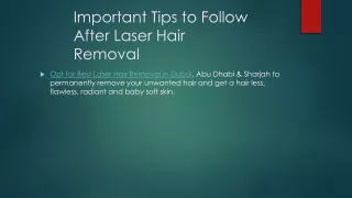 important tips to follow after laser hair removal