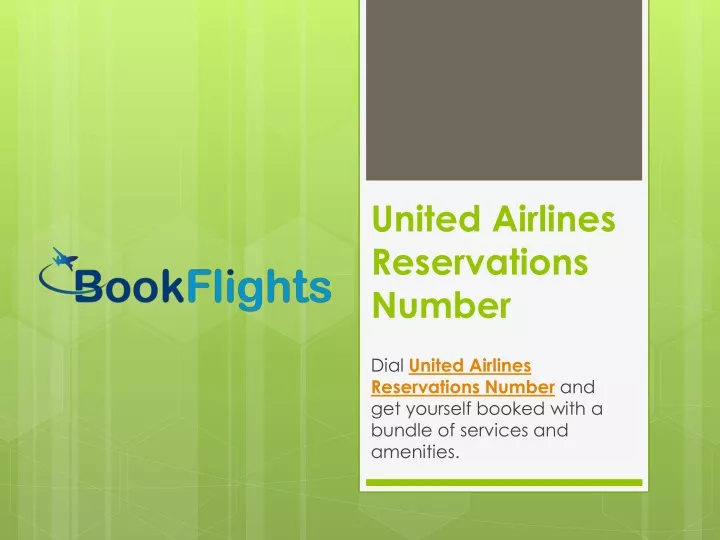 united airlines reservations number