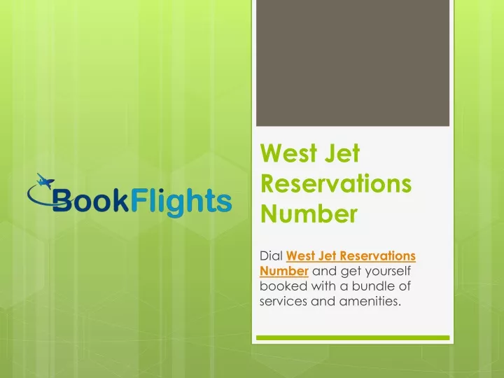 west jet reservations number