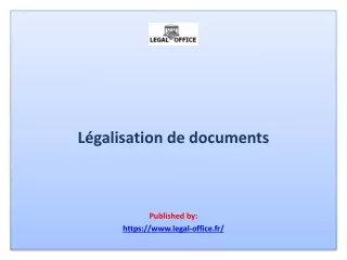 Légalisation de documents