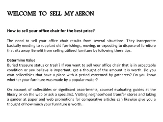 How to sell your office chair for the best price