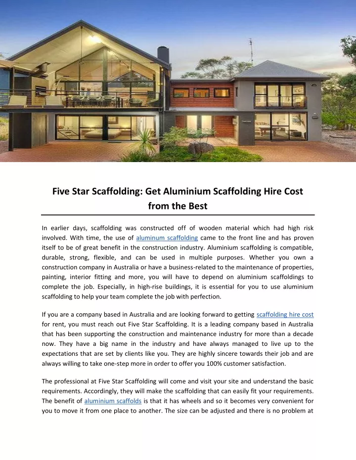 five star scaffolding get aluminium scaffolding
