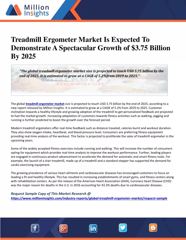 treadmill ergometer market is expected