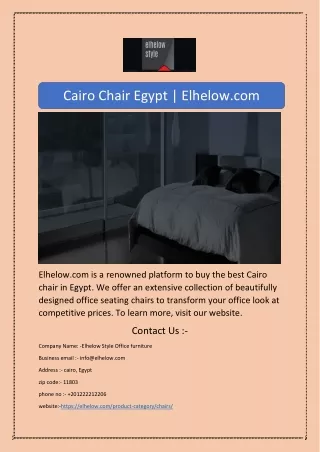 cairo chair egypt elhelow com