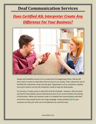 Who Are Certified ASL Interpreters?