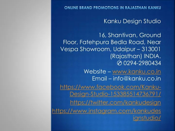 online brand promotions in rajasthan kanku