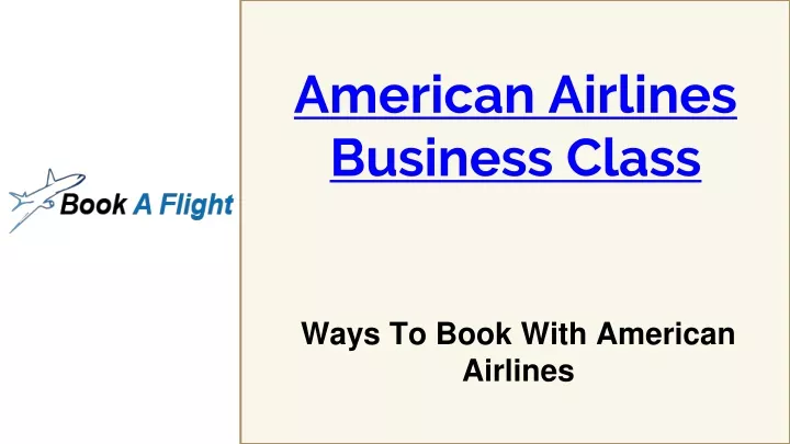 american airlines business class