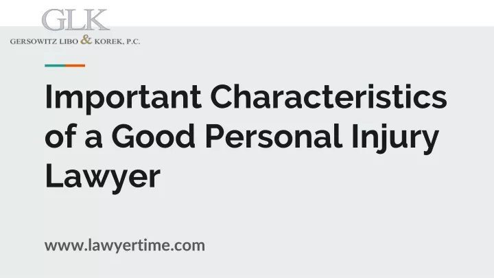 important characteristics of a good personal