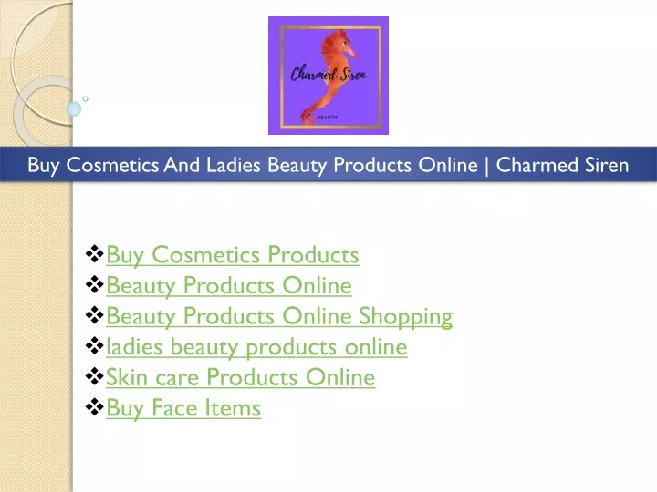 buy cosmetics and ladies beauty products online
