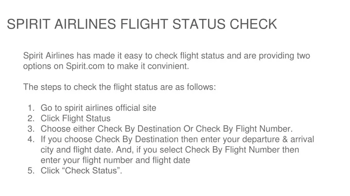 spirit airlines flight status check